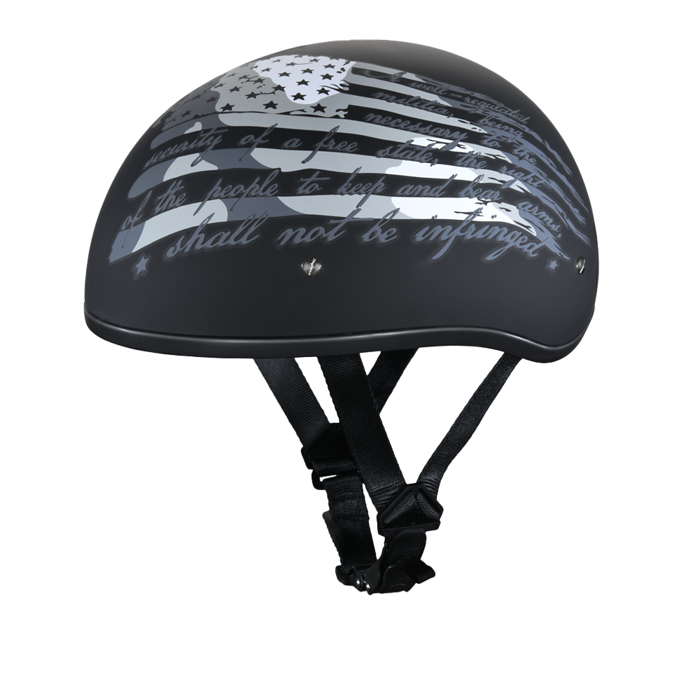 Daytona Skull Cap 2nd Amendment Half Helmet L
