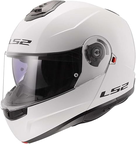 Strobe II Solid Modular Motorcycle Helmet W/ SunShield Gloss White Strobe II Solid Modular Motorcycle Helmet W/ SunShield Gloss White