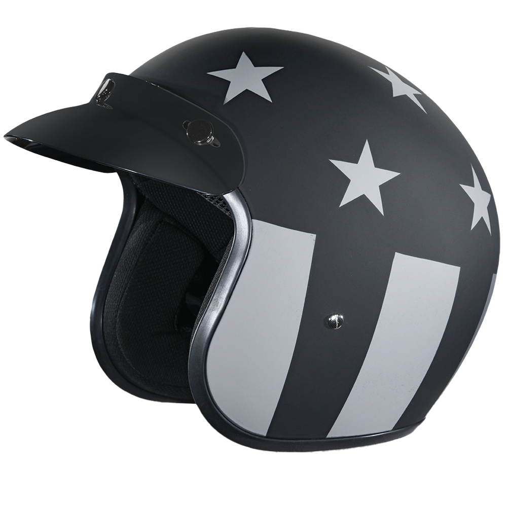 dot approved baseball cap motorcycle helmets Daytona Cruiser Open Face Helmet – Captain America Stealth S Anti-theft Soft Genuine Leather Logo:1-Color (default) 500+ GXR_SOLE_XTREK FREE Face Mask included