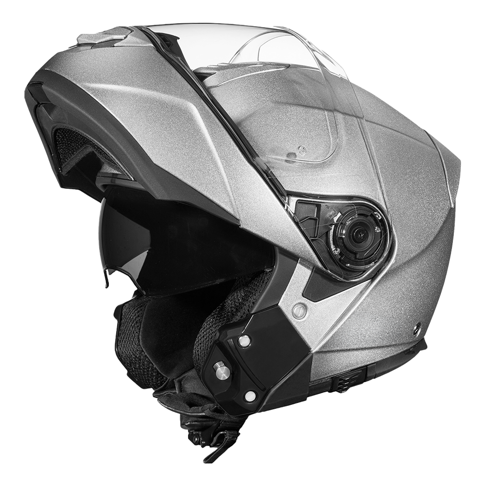 bluetooth motorcycle helmet silver Daytona Glide Modular Motorcycle Helmet
