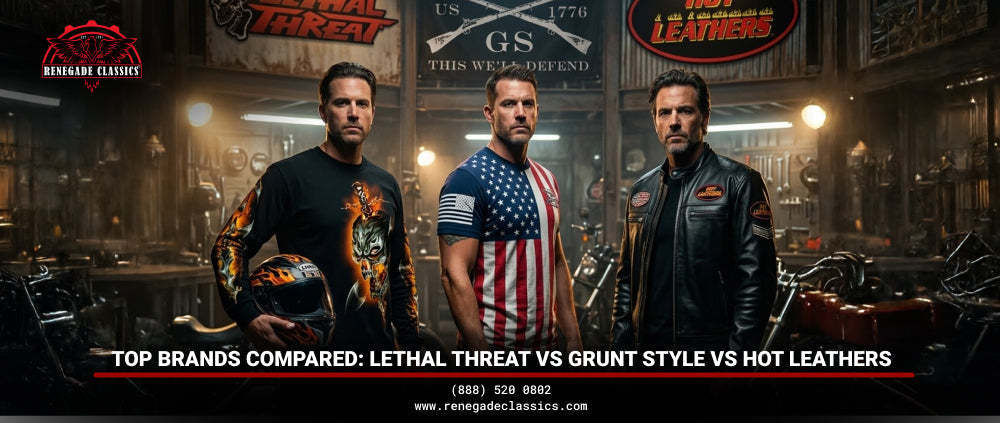 Top Brands Compared: Lethal Threat vs Grunt Style vs Hot Leathers