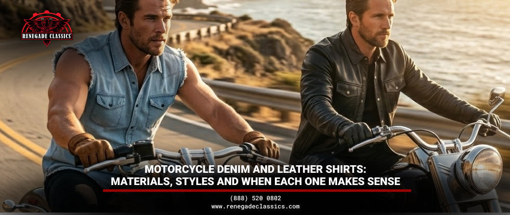 Motorcycle Denim and Leather Shirts: Materials, Styles and When Each One Makes Sense