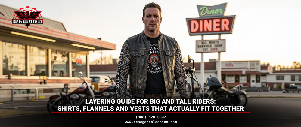 Layering Guide for Big and Tall Riders: Shirts, Flannels and Vests That Actually Fit Together