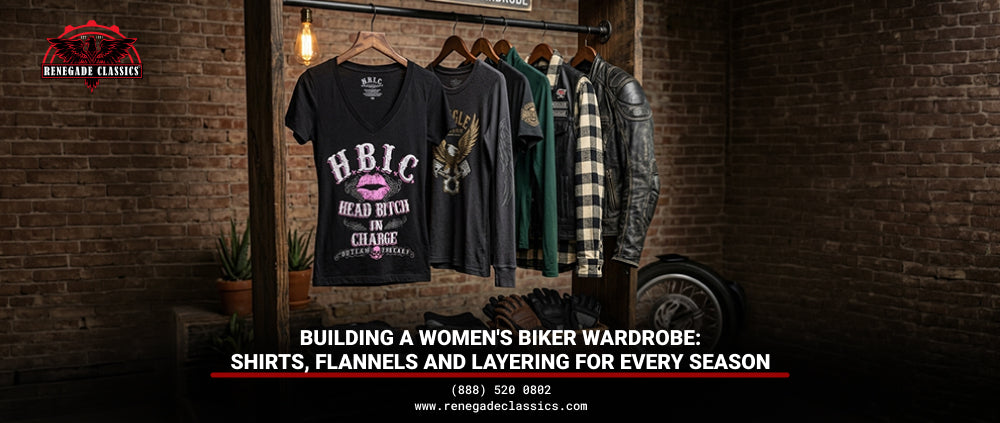 Building a Women's Biker Wardrobe: Shirts, Flannels and Layering for Every Season