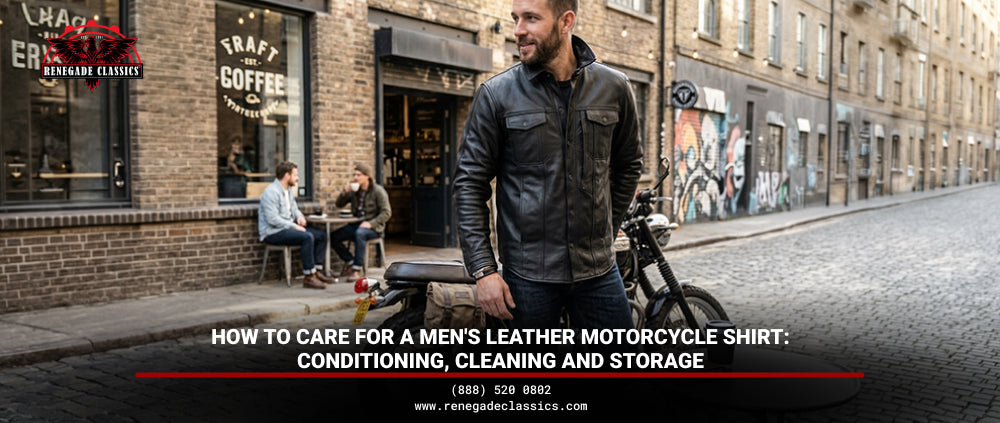 How to Care for a Men's Leather Motorcycle Shirt: Conditioning, Cleaning and Storage