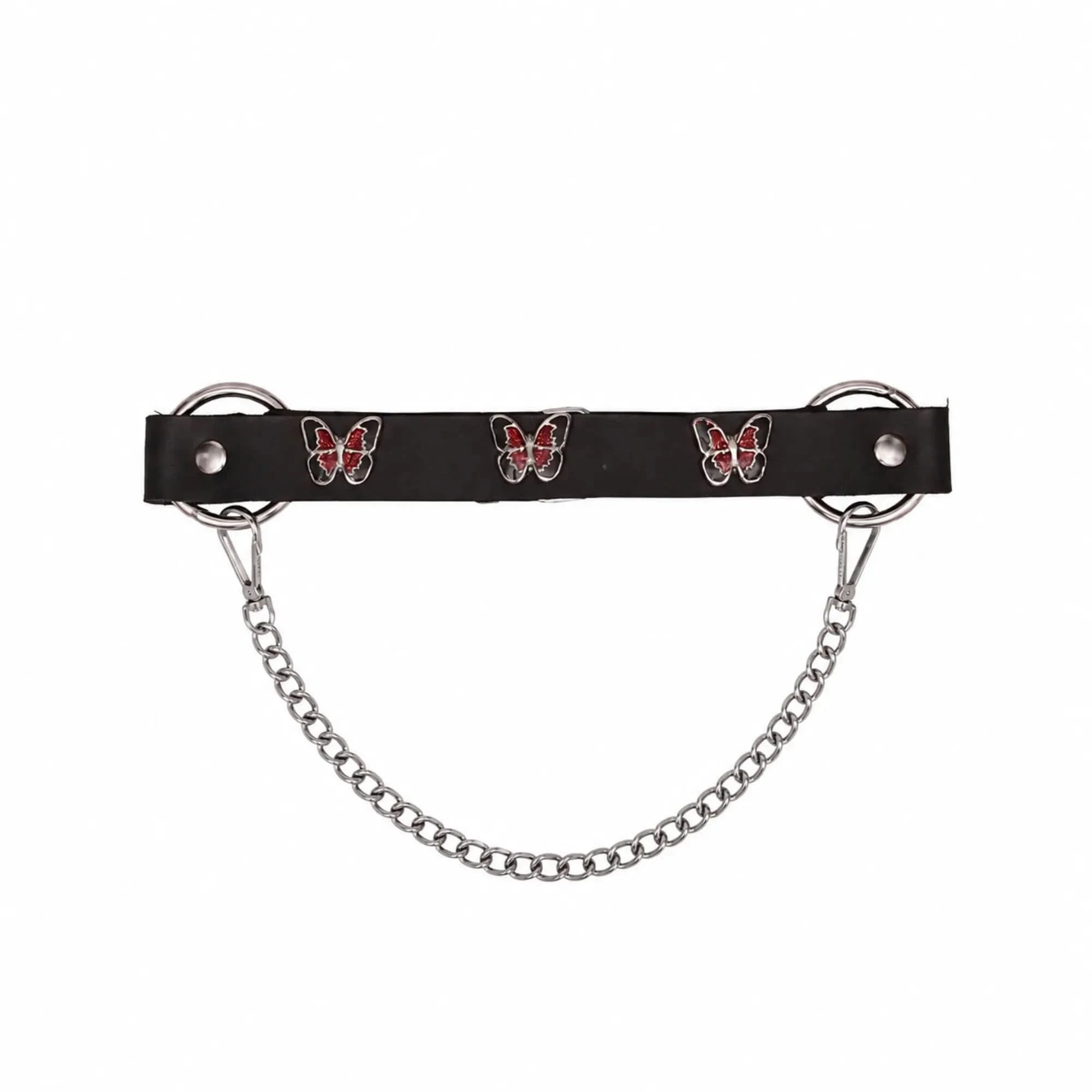 Boot Chain - Crimson Red Butterfly
