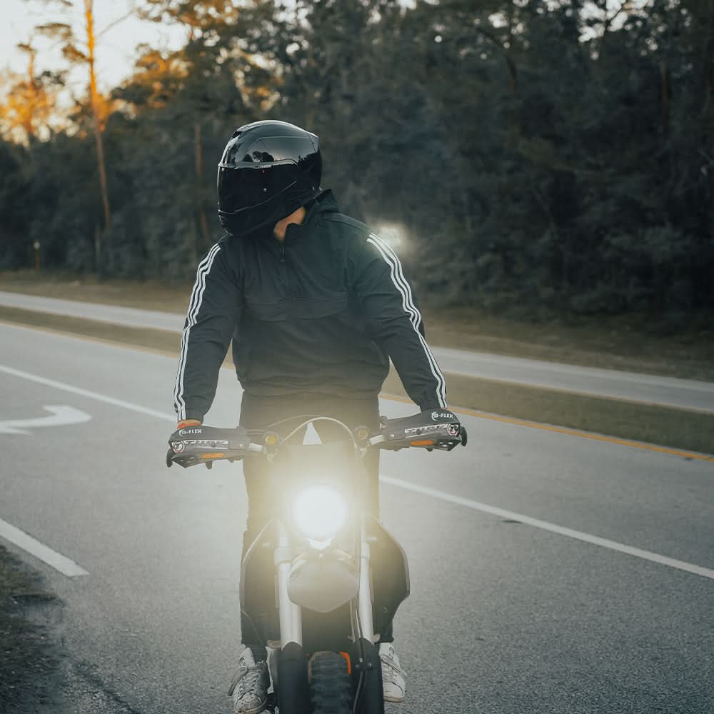 Daytona Glide Modular Motorcycle Helmet - DOT Approved, Bluetooth Ready, Dual Visor, Men/Women/Youth - Hi-Gloss Black