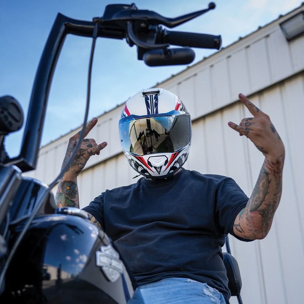bluetooth ready motorcycle helmet Daytona Glide Modular Motorcycle Helmet