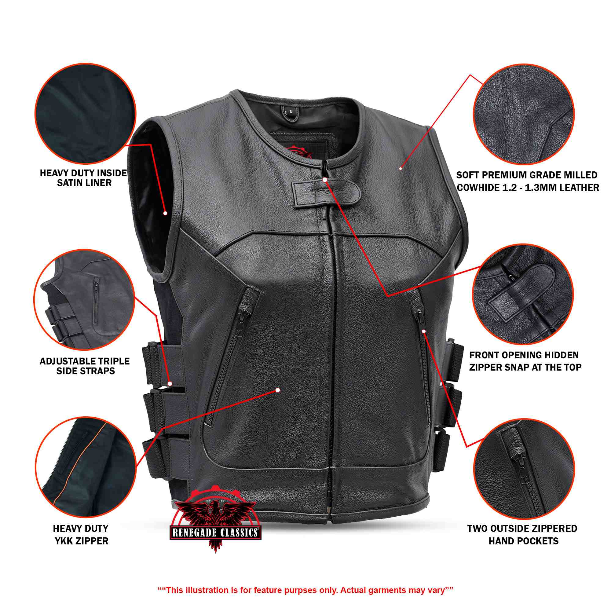 Urbella™ Women's leather motorcycle vest