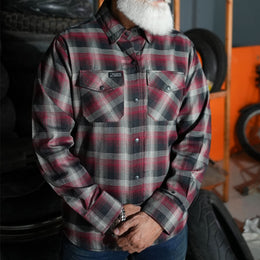 Riveter™ Men’s Maroon, Black, and White Flannel