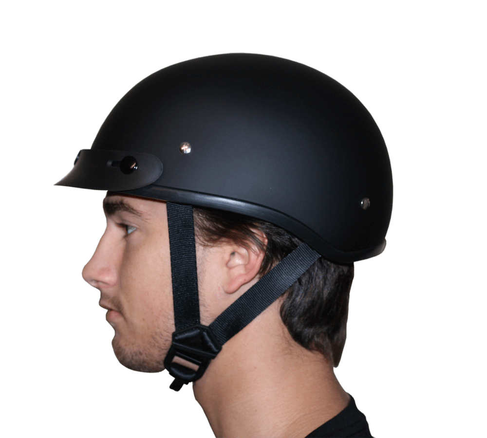 DOT Approved Daytona Motorcycle Half Face Helmet - Skull Cap Graphics for Men & Women, Scooters, ATVs, UTVs & Choppers - W/ USA