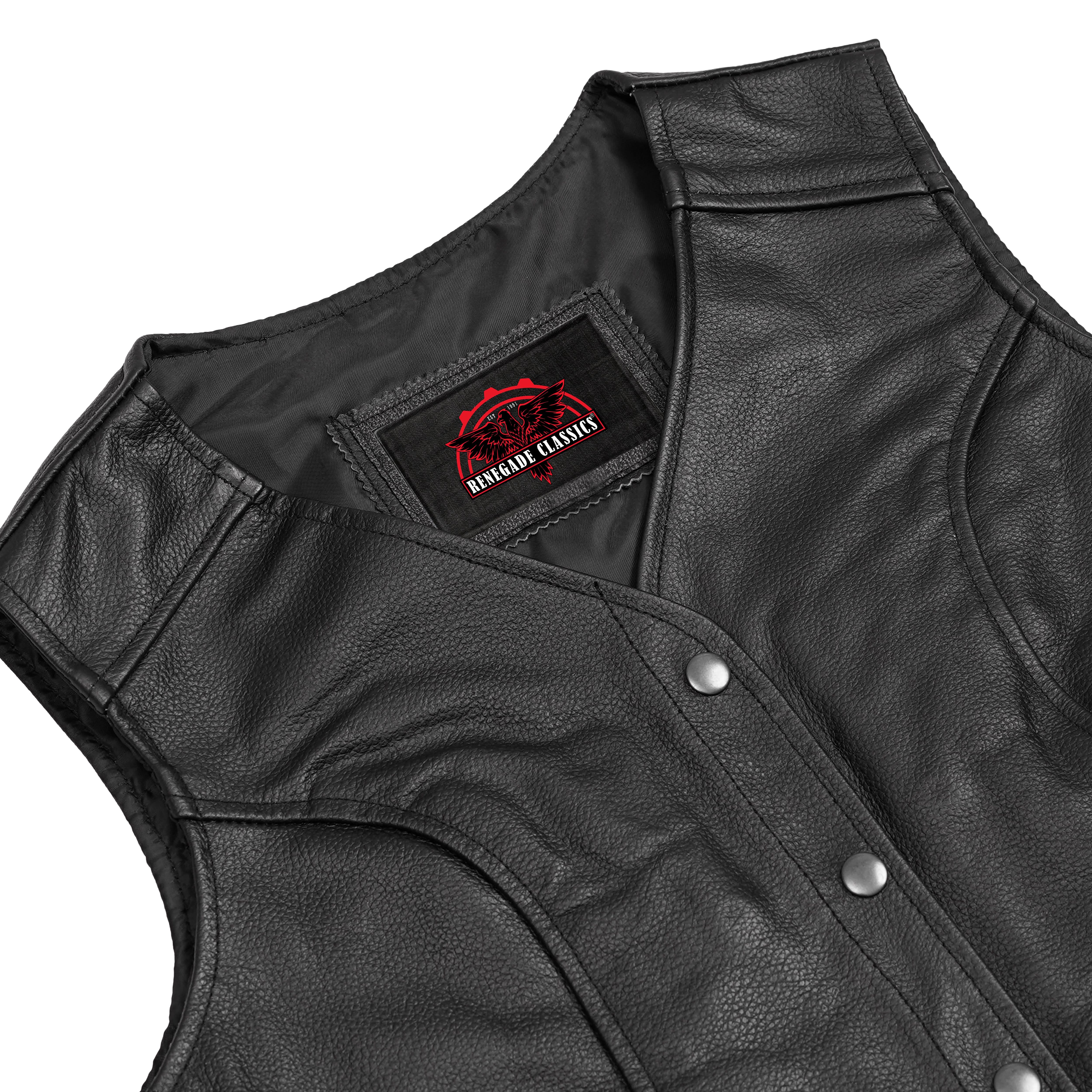Clara™ Women's leather motorcycle vest
