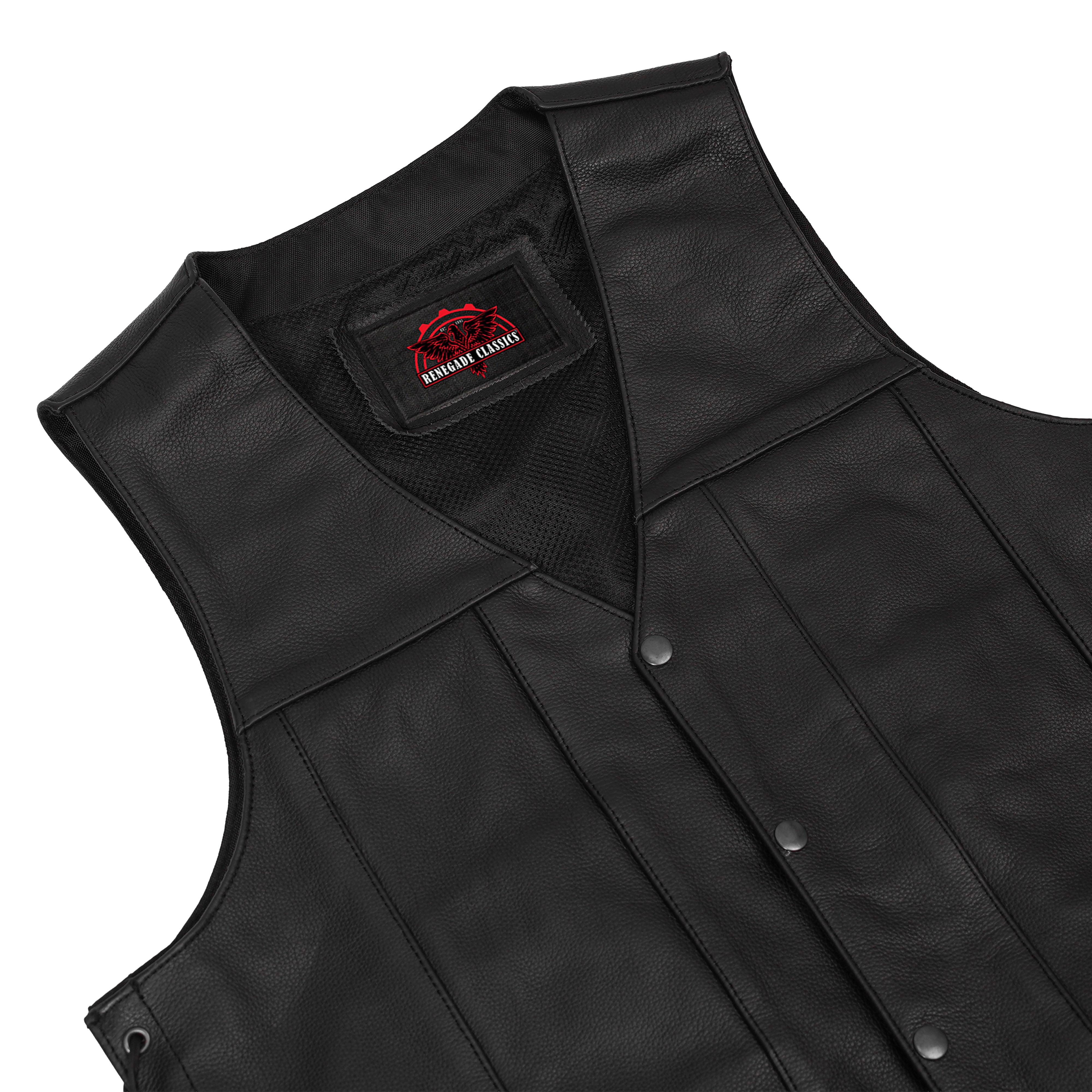 GearGuard™ Men's Utility Motorcycle Vest - Black