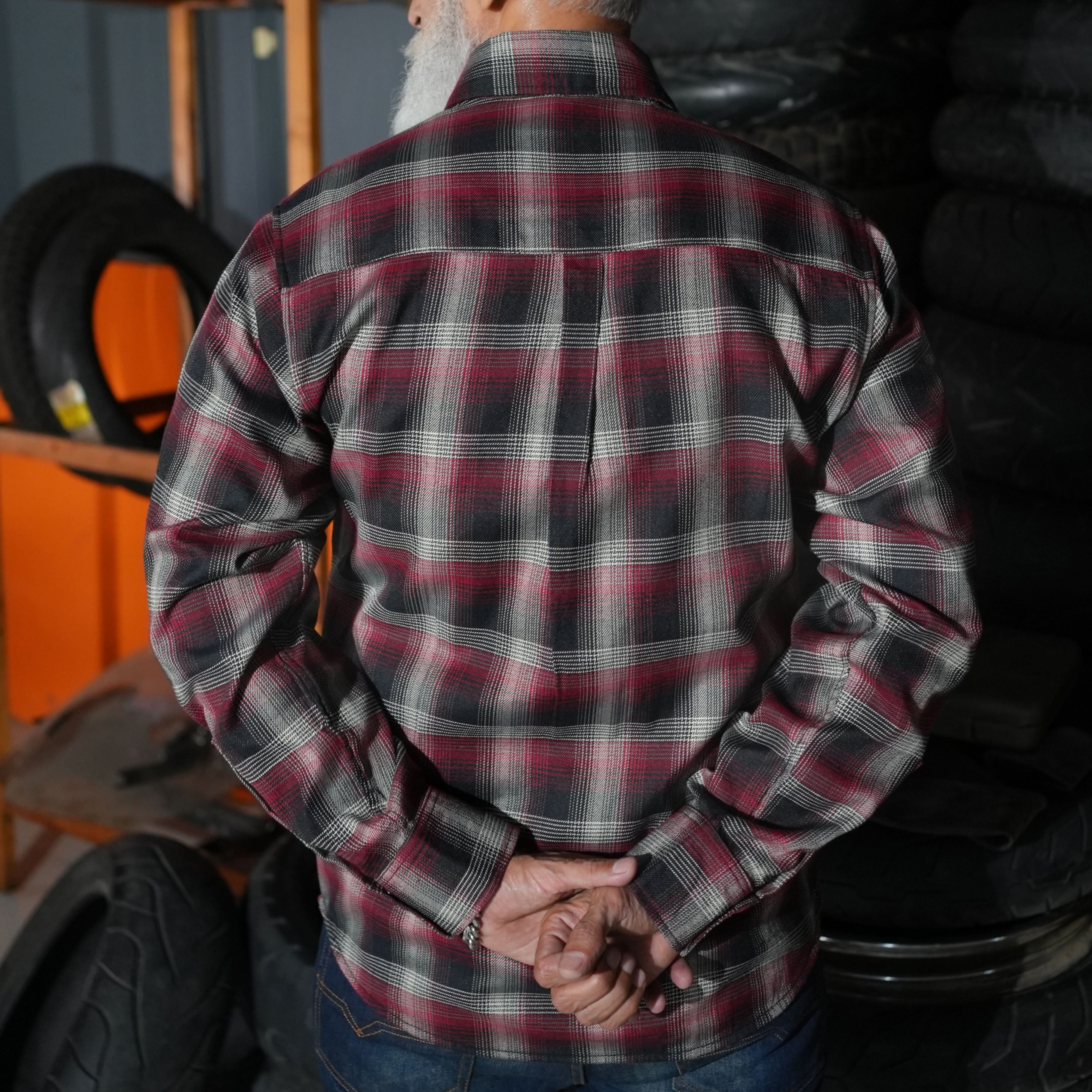 Riveter™ Men’s Maroon, Black, and White Flannel