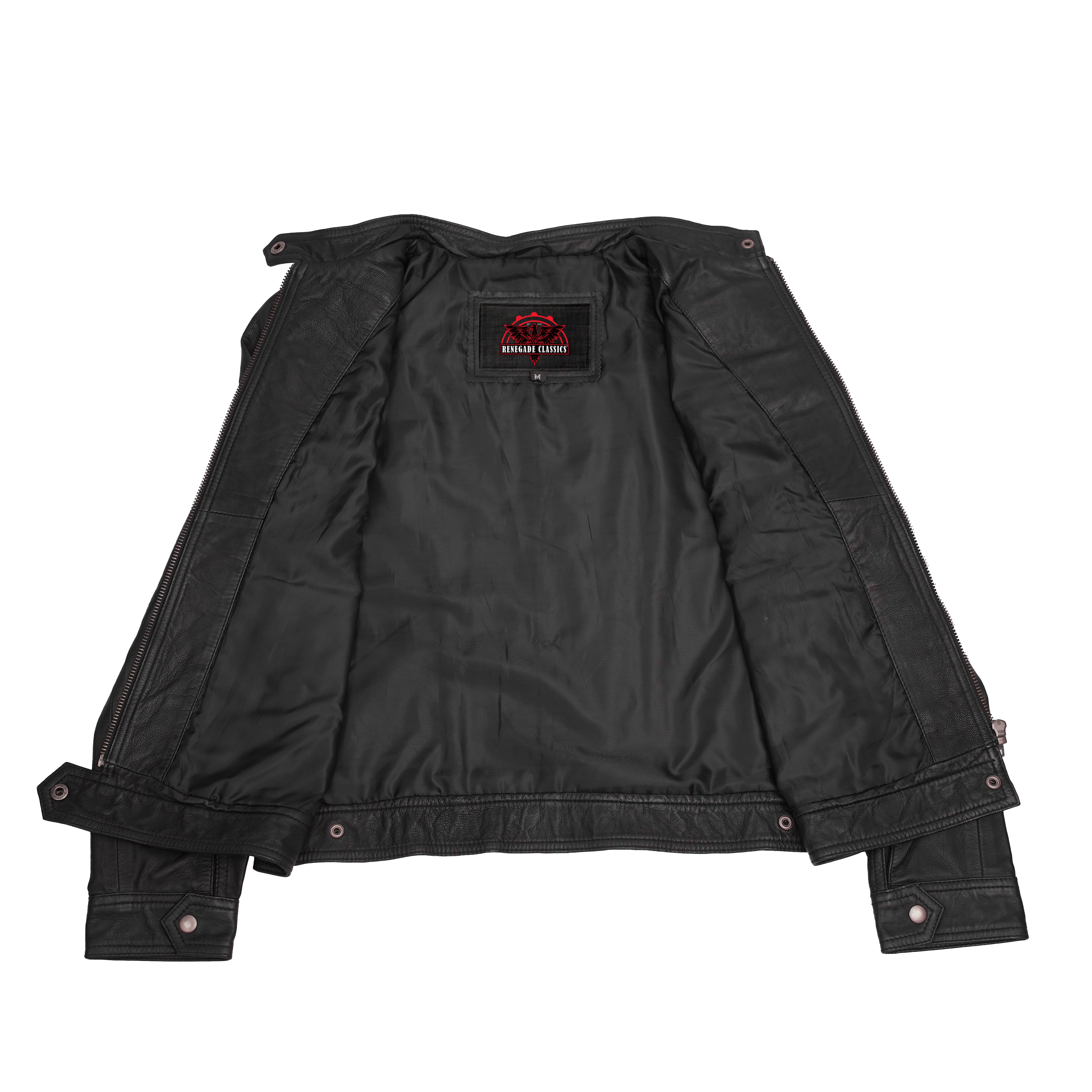 Black Mirage™ Women's Leather Motorcycle Jacket