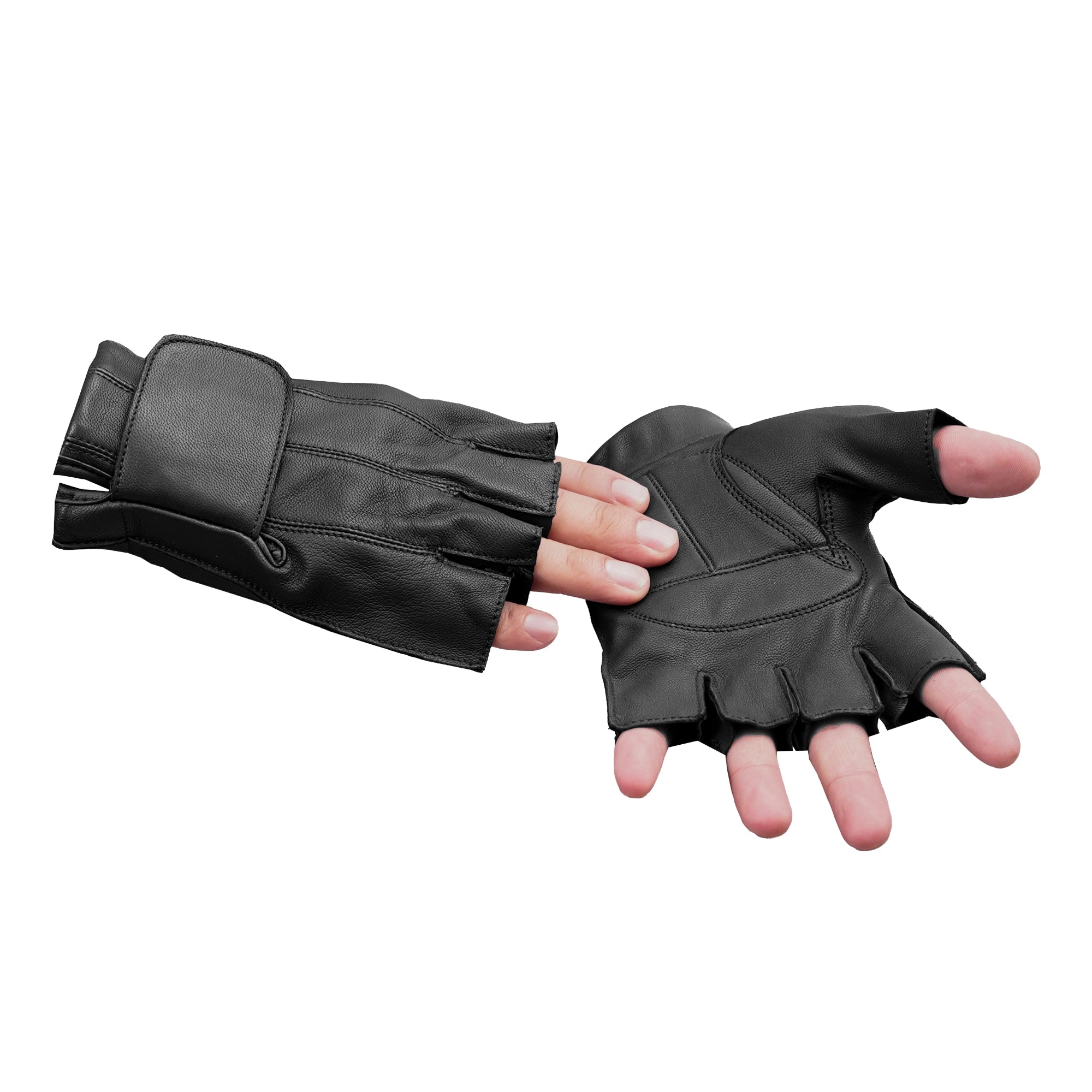 LegacyKnuckles™  Men's  leather Fingerless gloves
