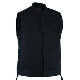 Dark Blossom™ Black womens denim vest