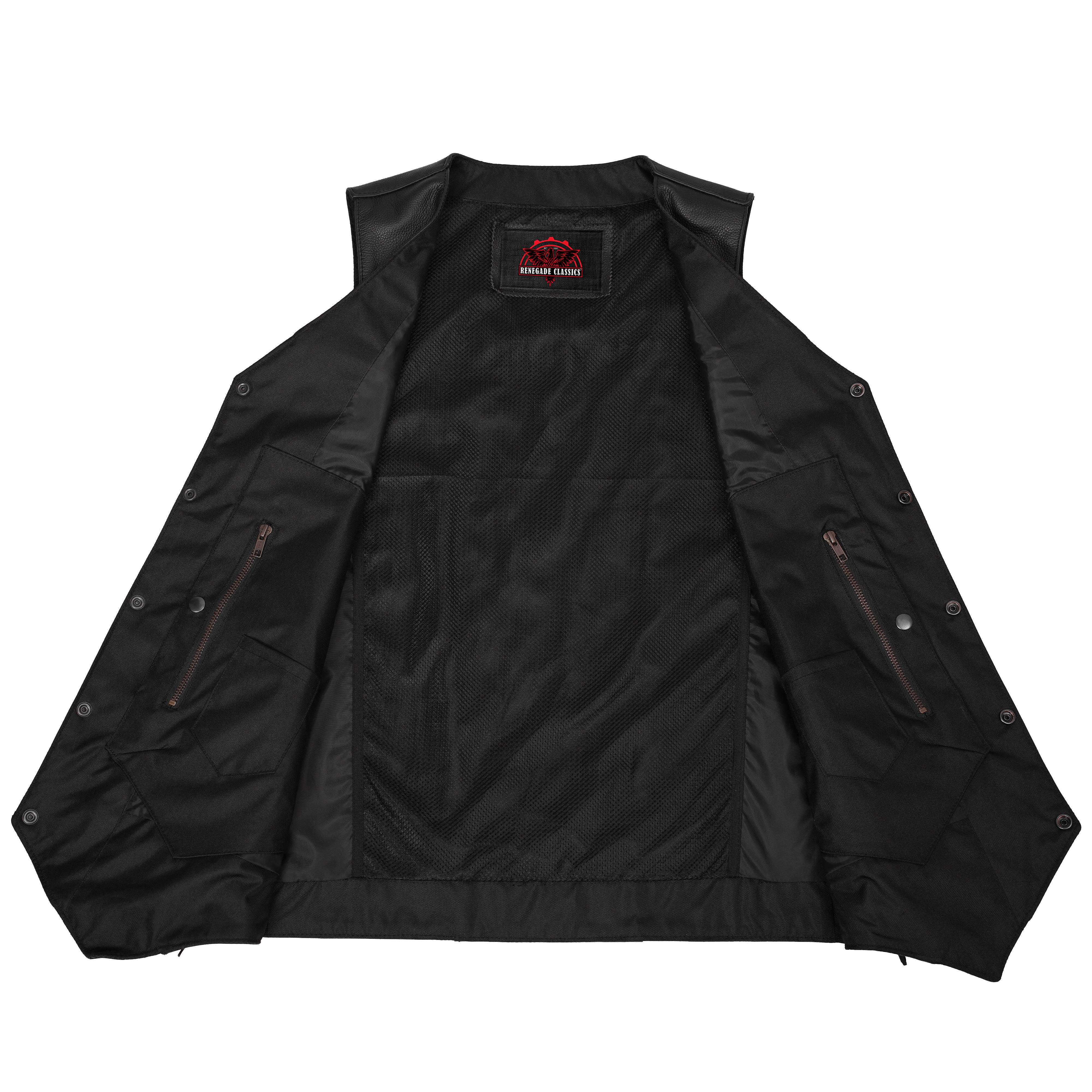 GearGuard™ Men's Utility Motorcycle Vest - Black
