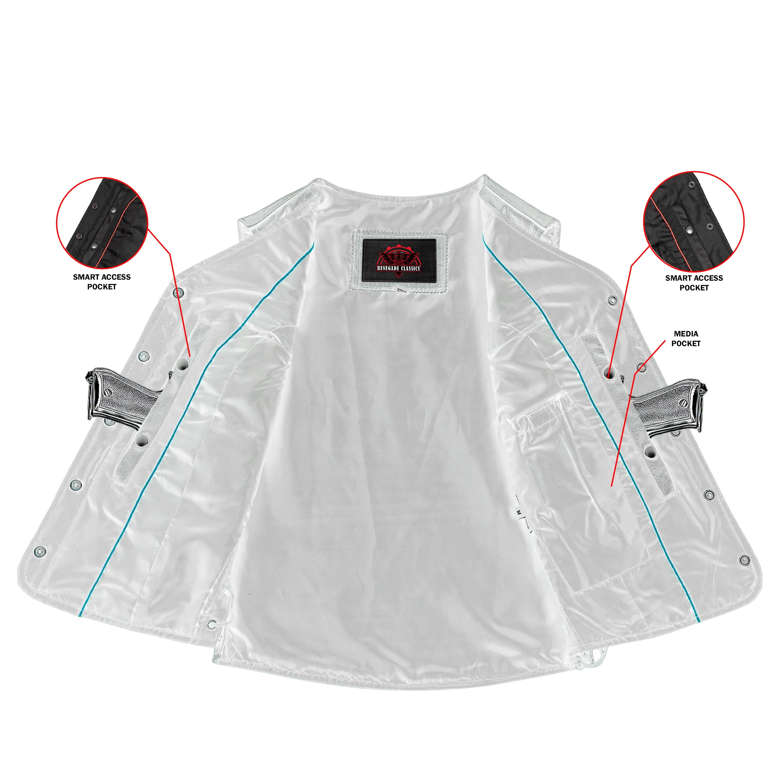 Clara™ Women's leather motorcycle vest