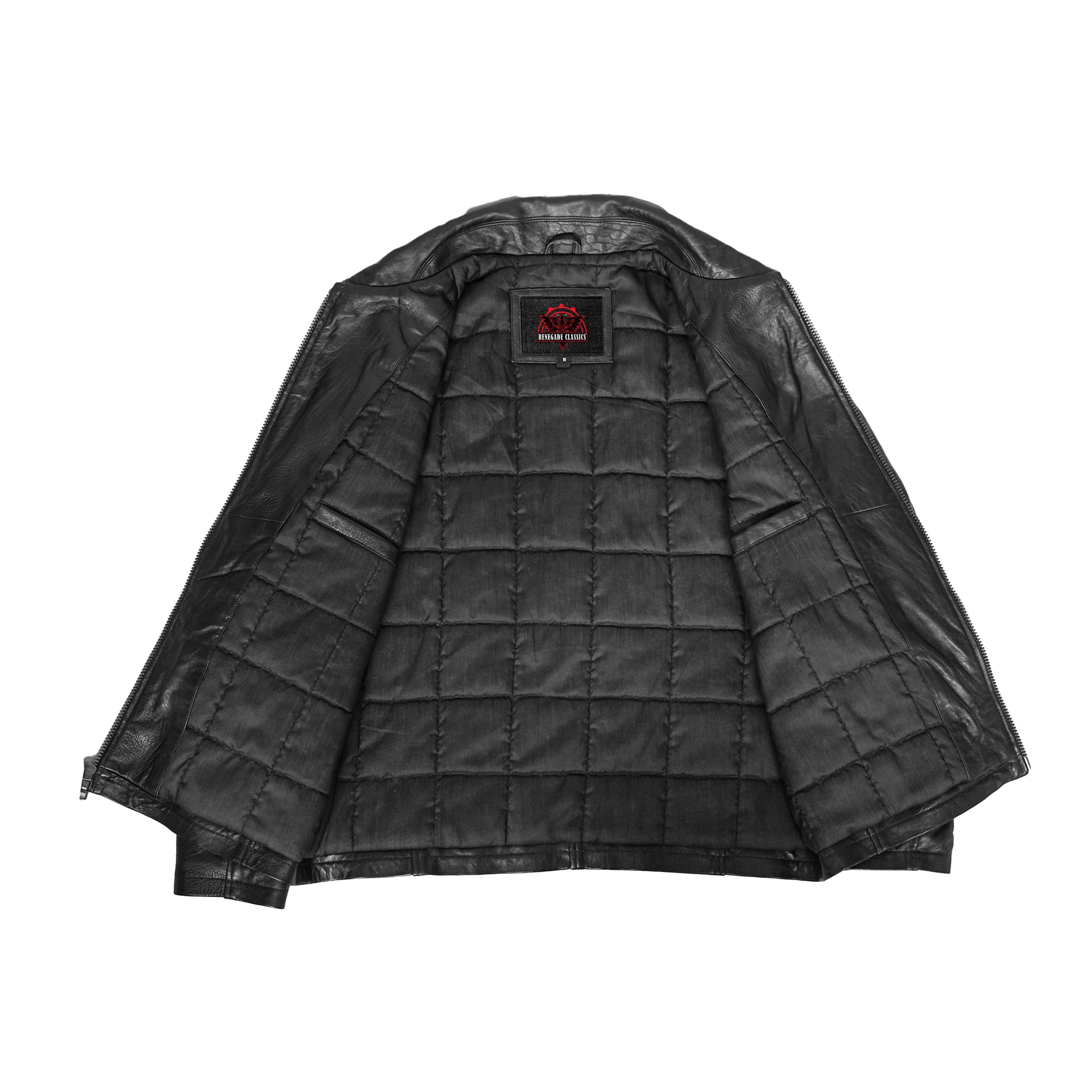 Harvey™ Men's Leather Motorcycle Jacket