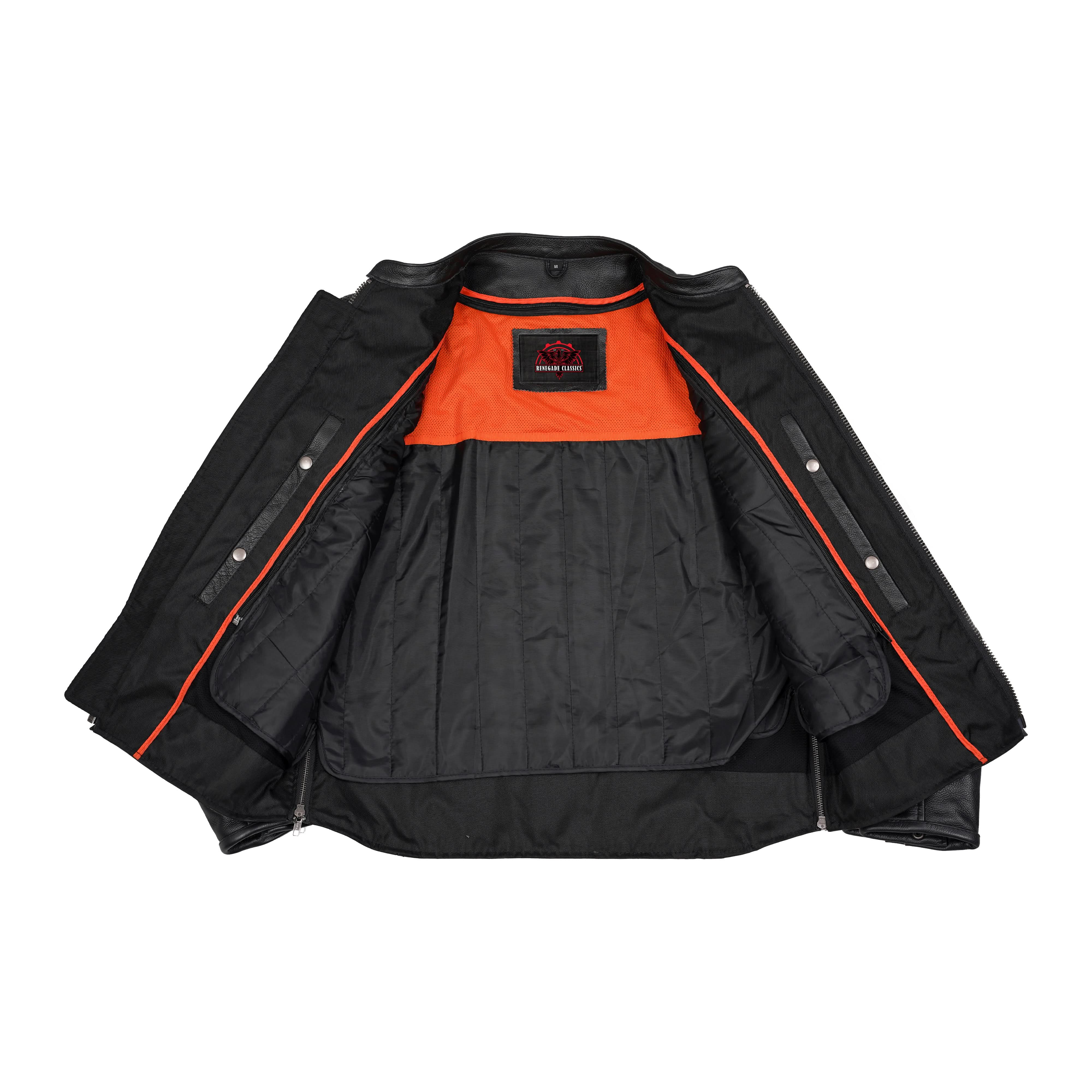 Ashster™ Leather Motorcycle Jacket