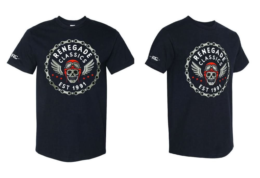 RC Chain Skull Graphic Mens Motorcycle T Shirt Men's Shirts Renegade Classics