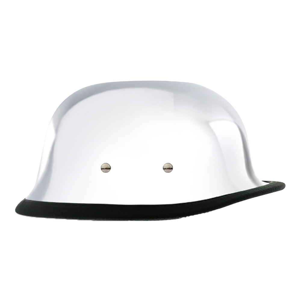 dot approved german style motorcycle helmet Novelty German- Chrome 2XL