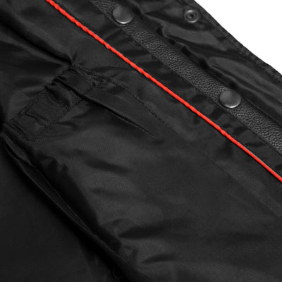 Ella™ Women's leather motorcycle vest -  Black