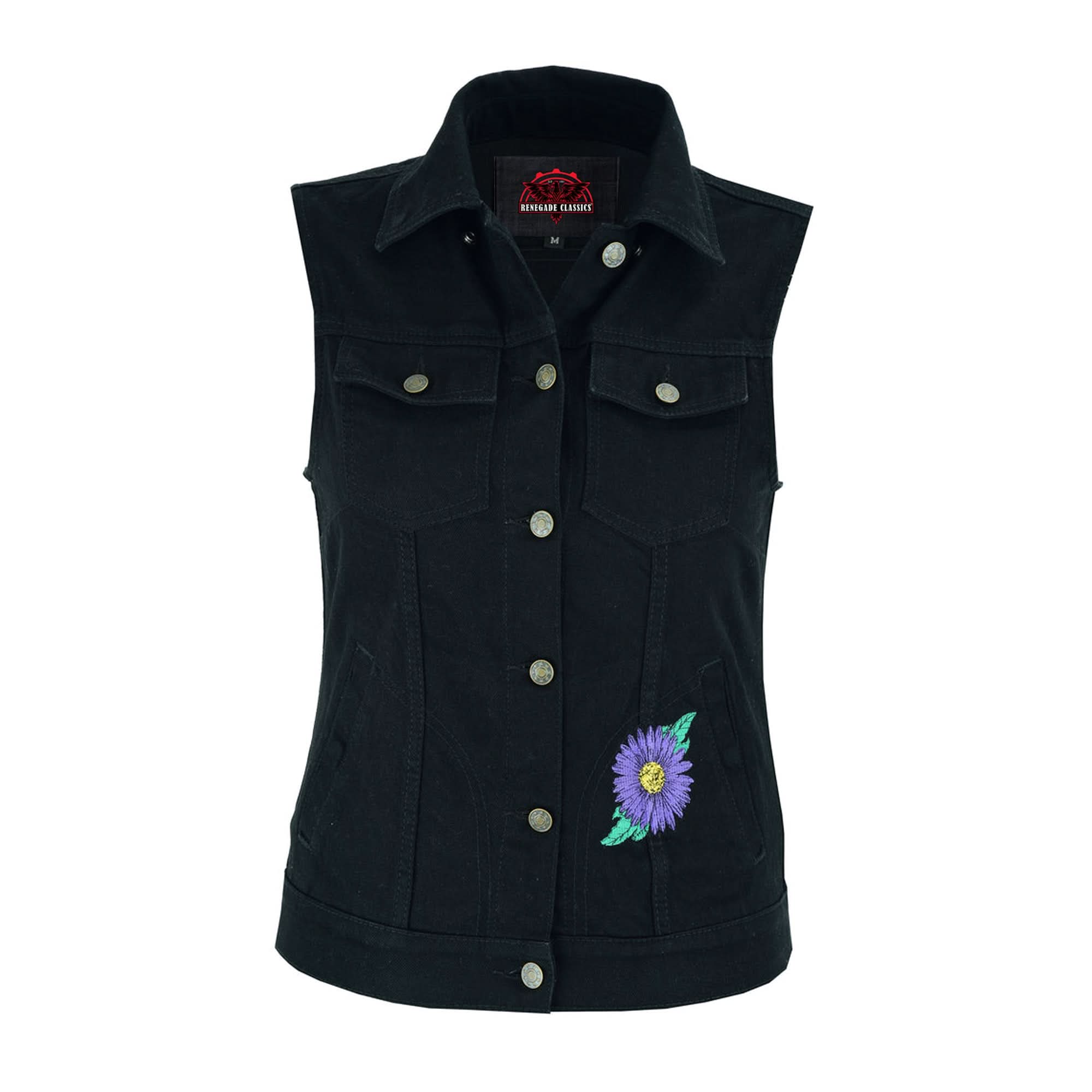 Purple Daisy™ womens denim vest