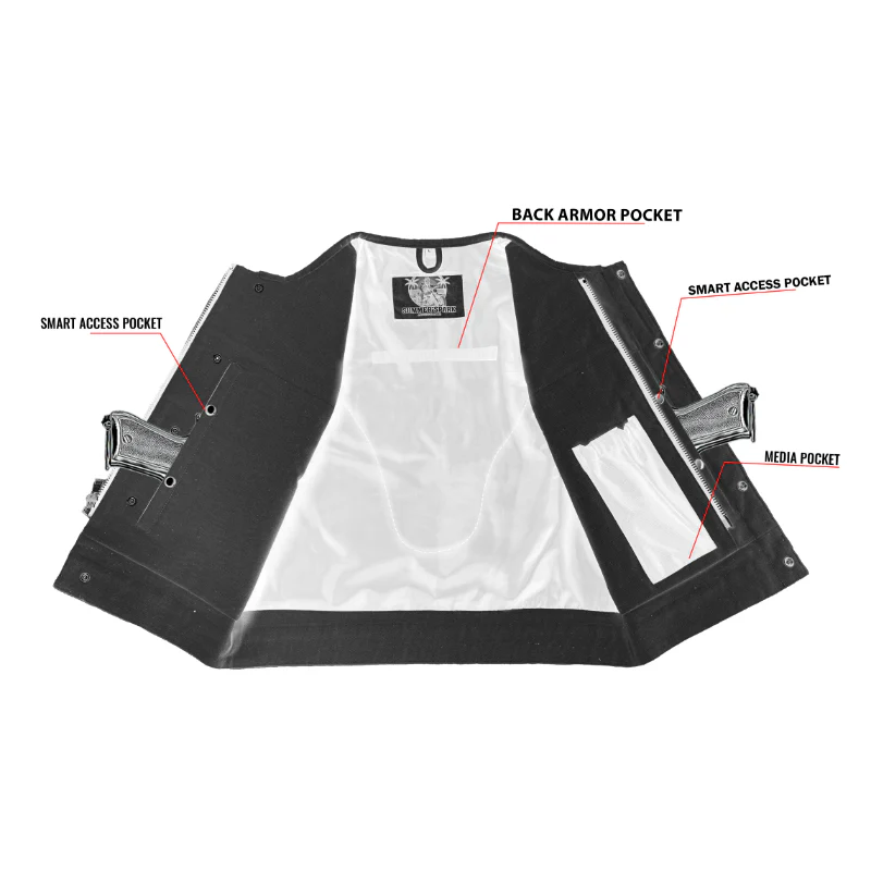 Tredson™ Lowcut Mens Canvas Motorcycle Vest