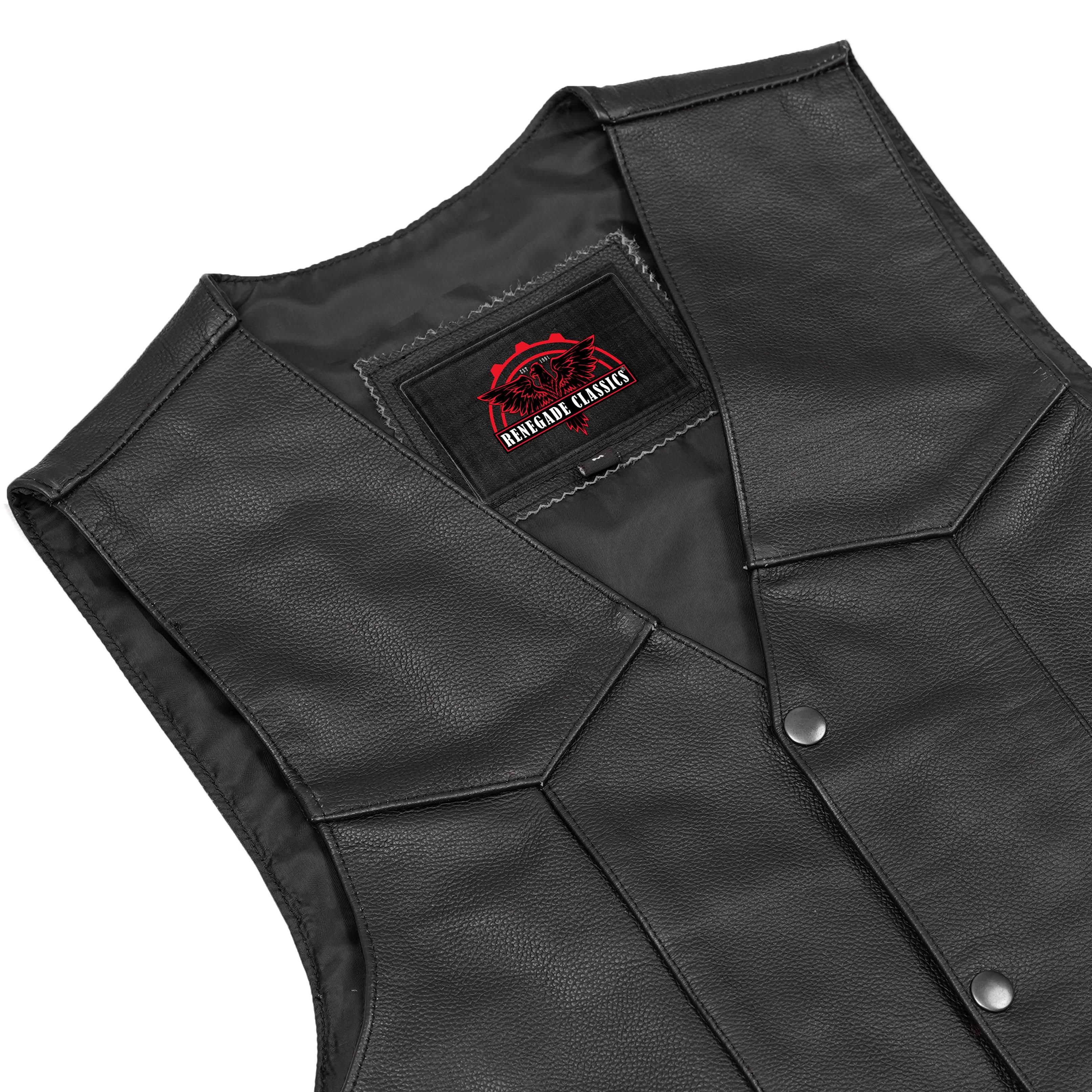 ThunderLace™ Mens Leather Motorcycle Vest