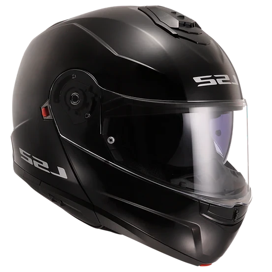 Strobe II Solid Modular Motorcycle Helmet W/ SunShield Gloss Black Helmets LS2 Helmets