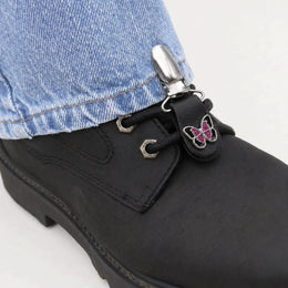 Pink Butterfly Boot Clips