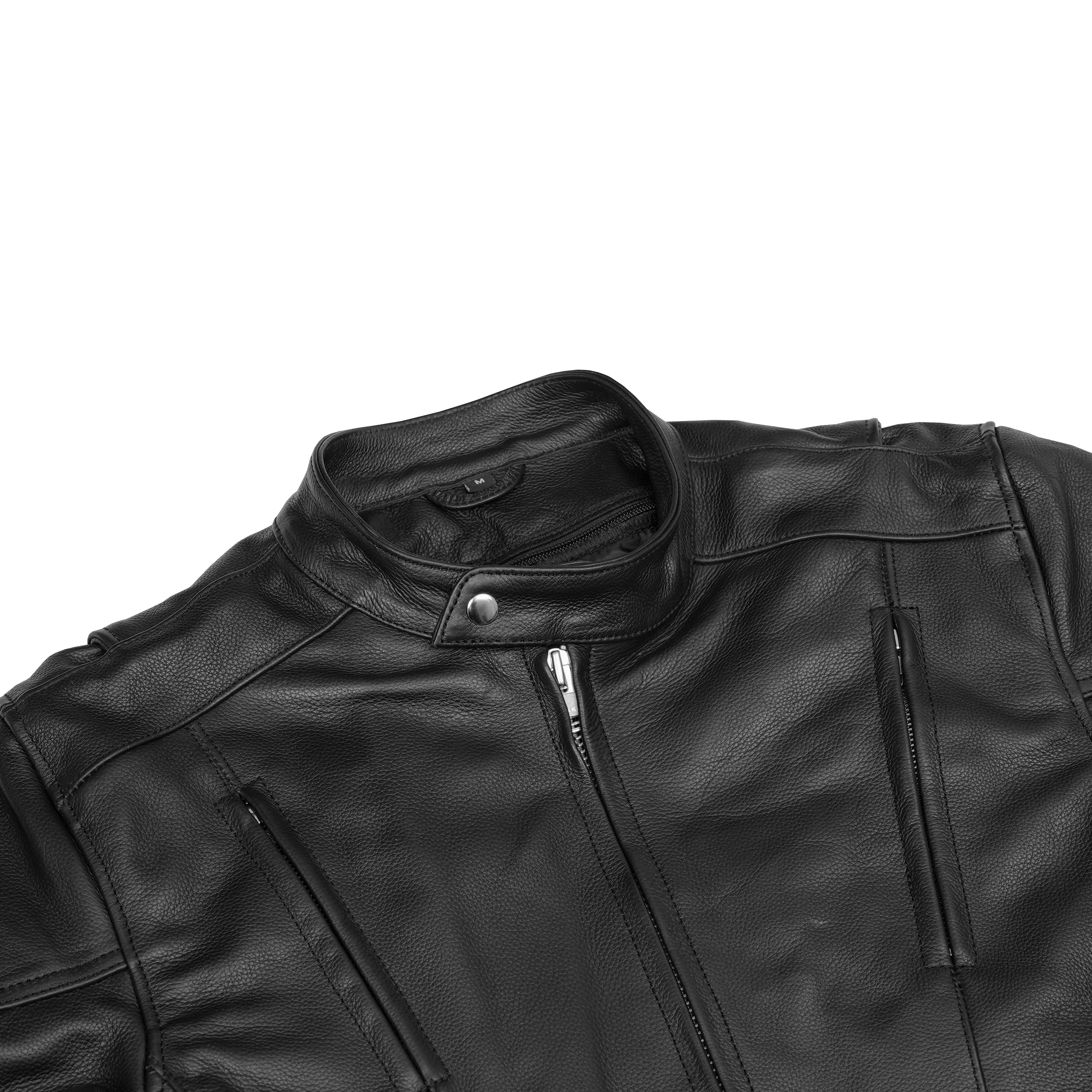 Star Knuckle™ Black Men's Leather Motorcycle Jacket