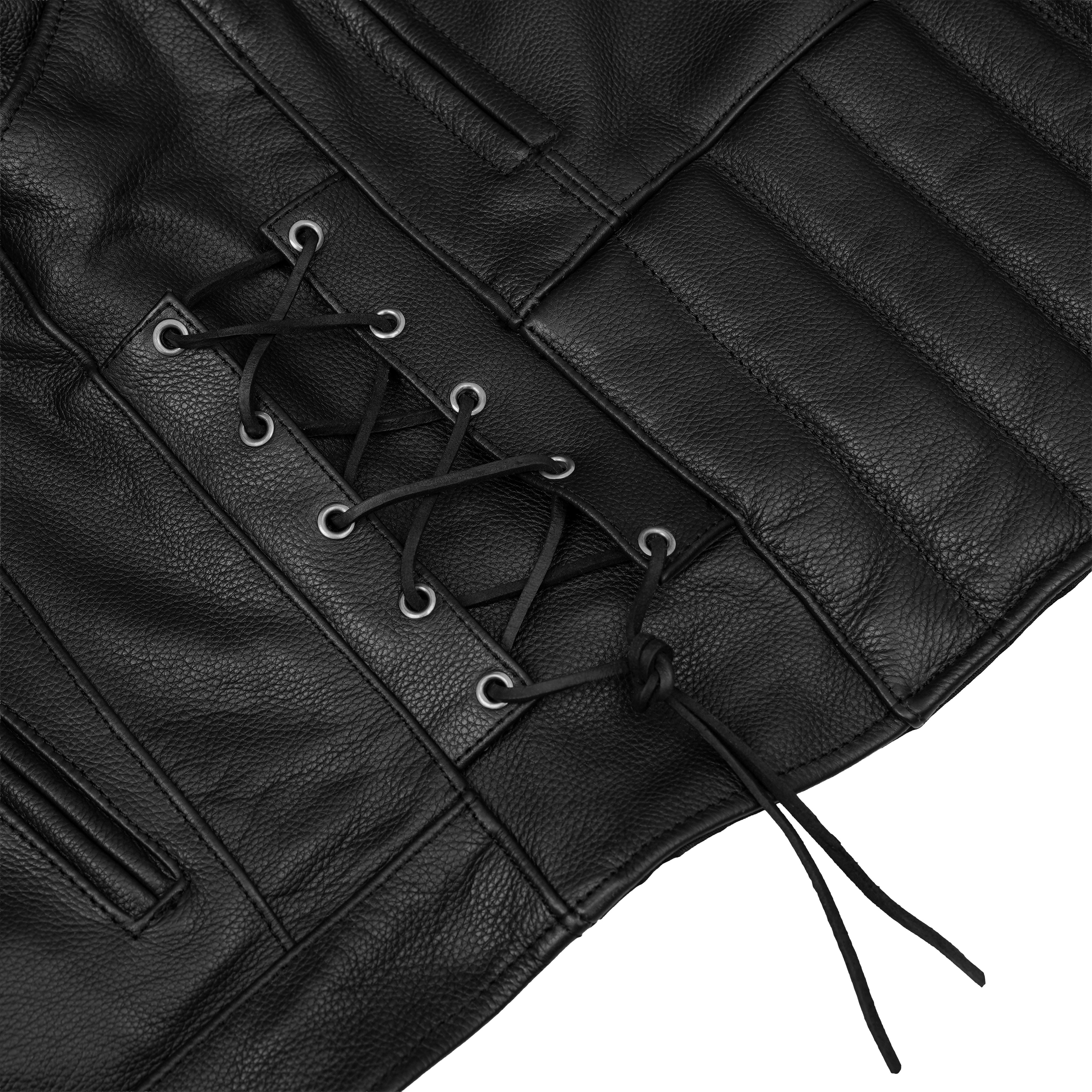 Star Knuckle™ Black Men's Leather Motorcycle Jacket