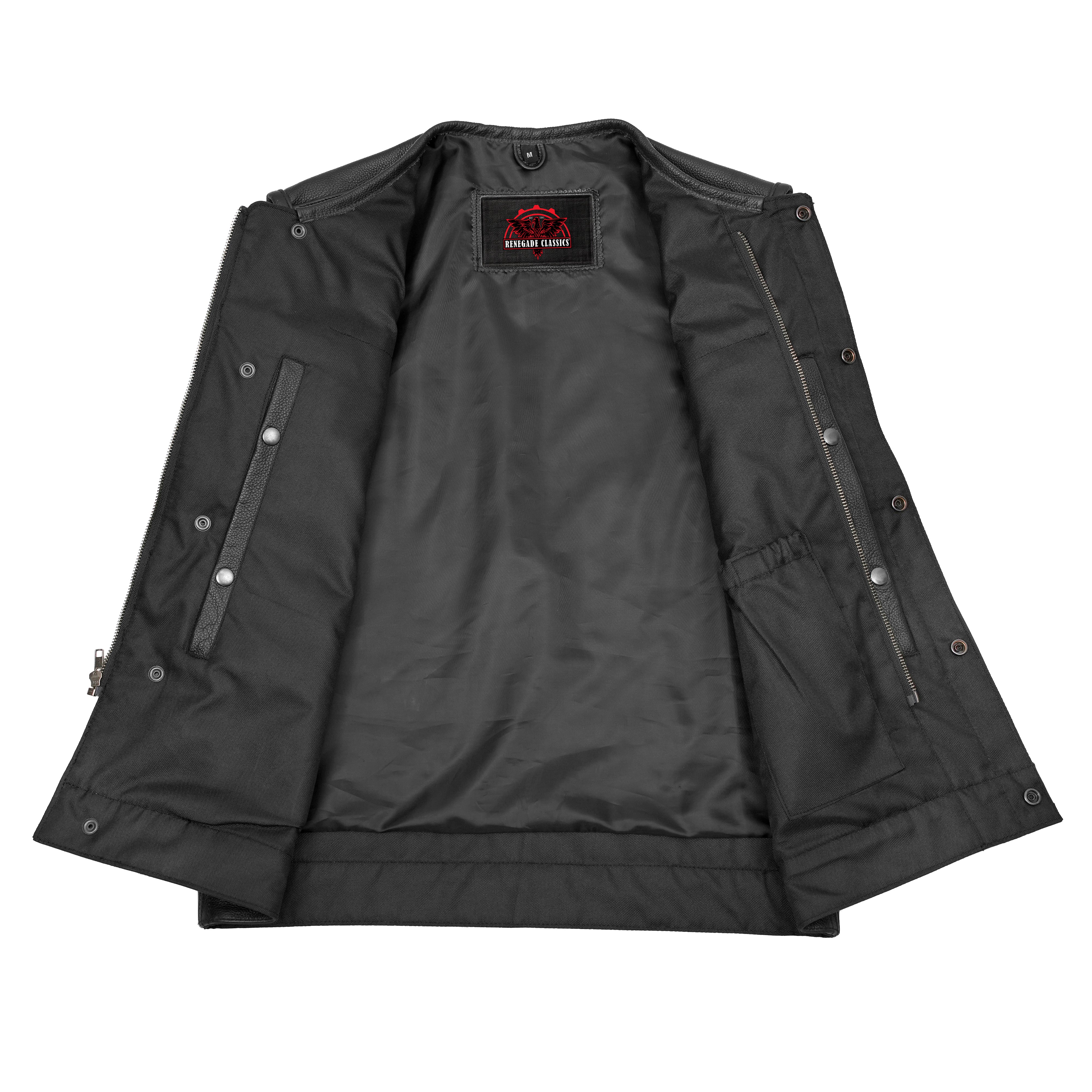 Dawn Run™ Mens Leather Motorcycle Vest