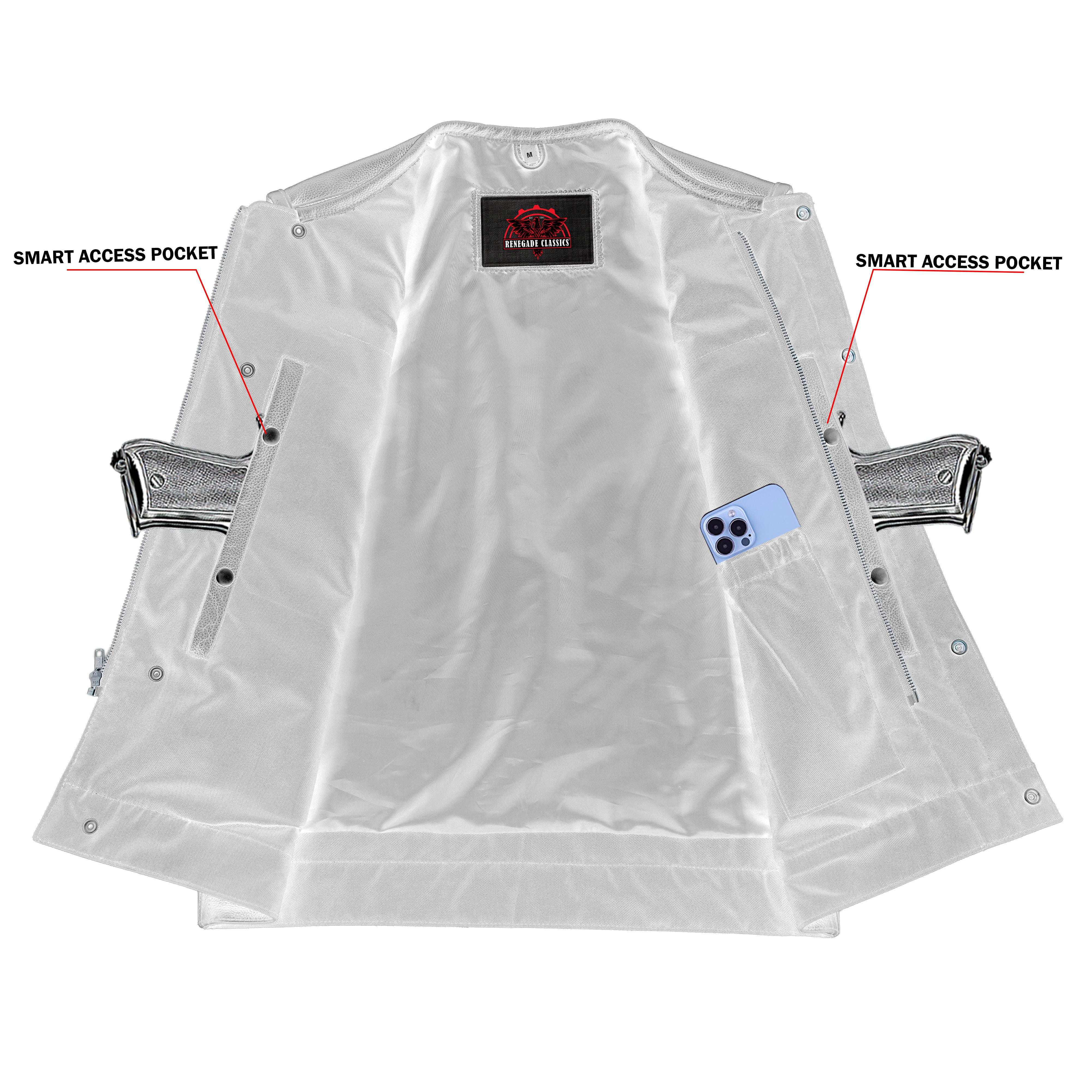 Dawn Run™ Mens Leather Motorcycle Vest
