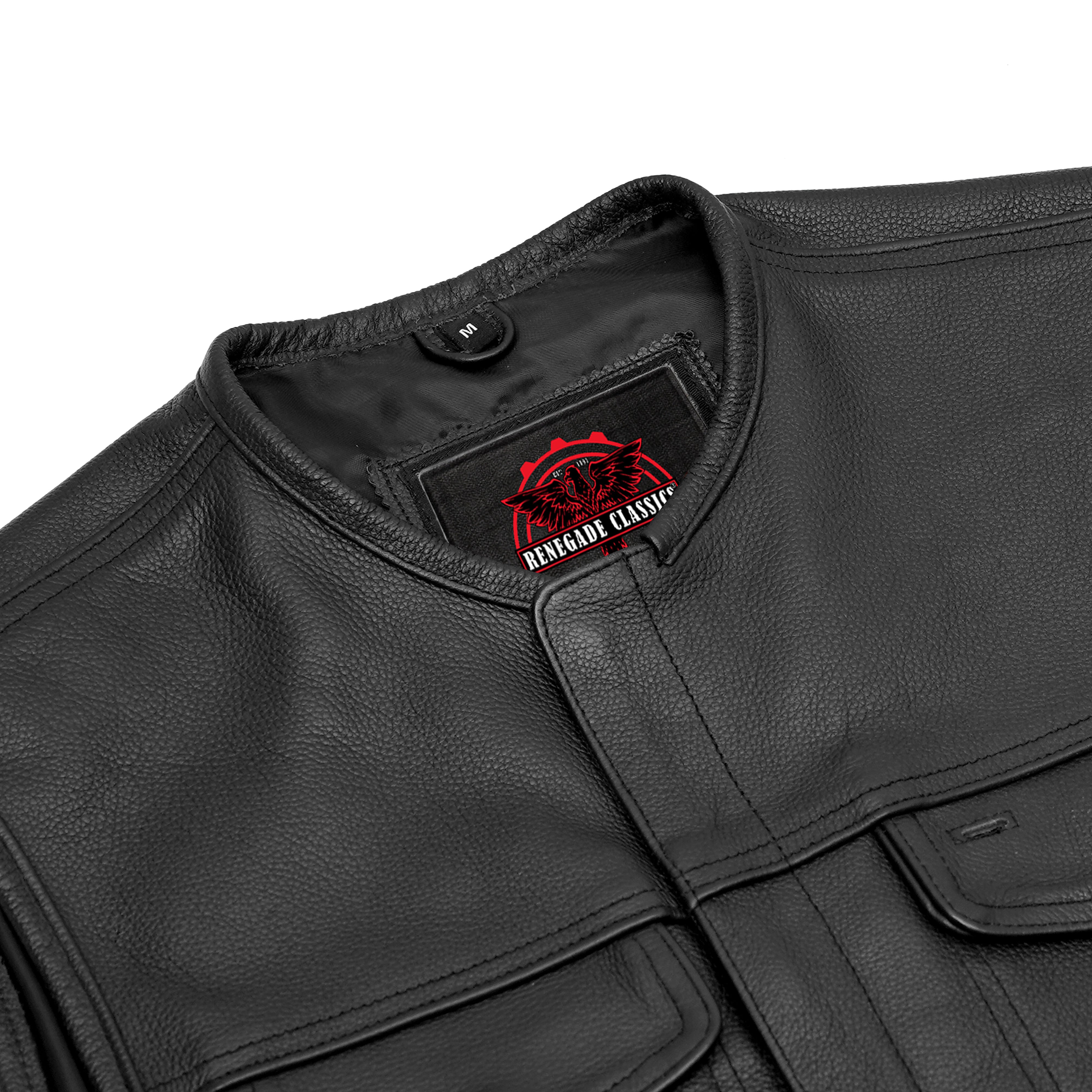 Dawn Run™ Mens Leather Motorcycle Vest