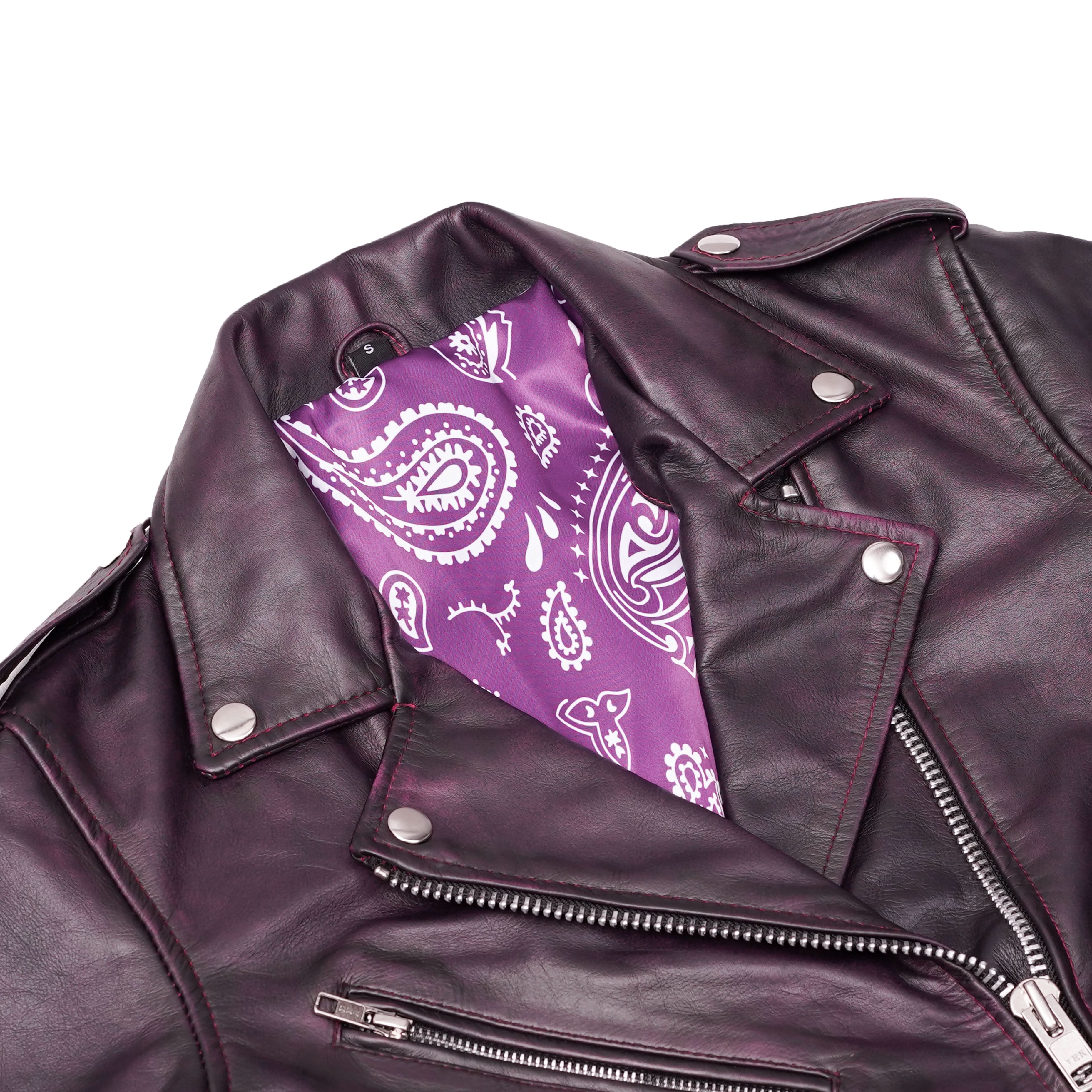 Violet Vixen™ Women’s Leather Motorcycle Jacket