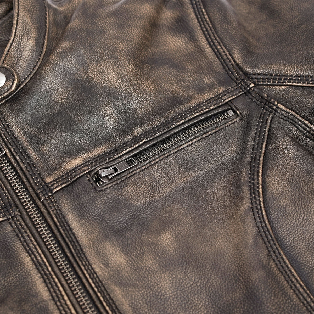 ASHBORNE Women’s Leather Motorcycle Jacket