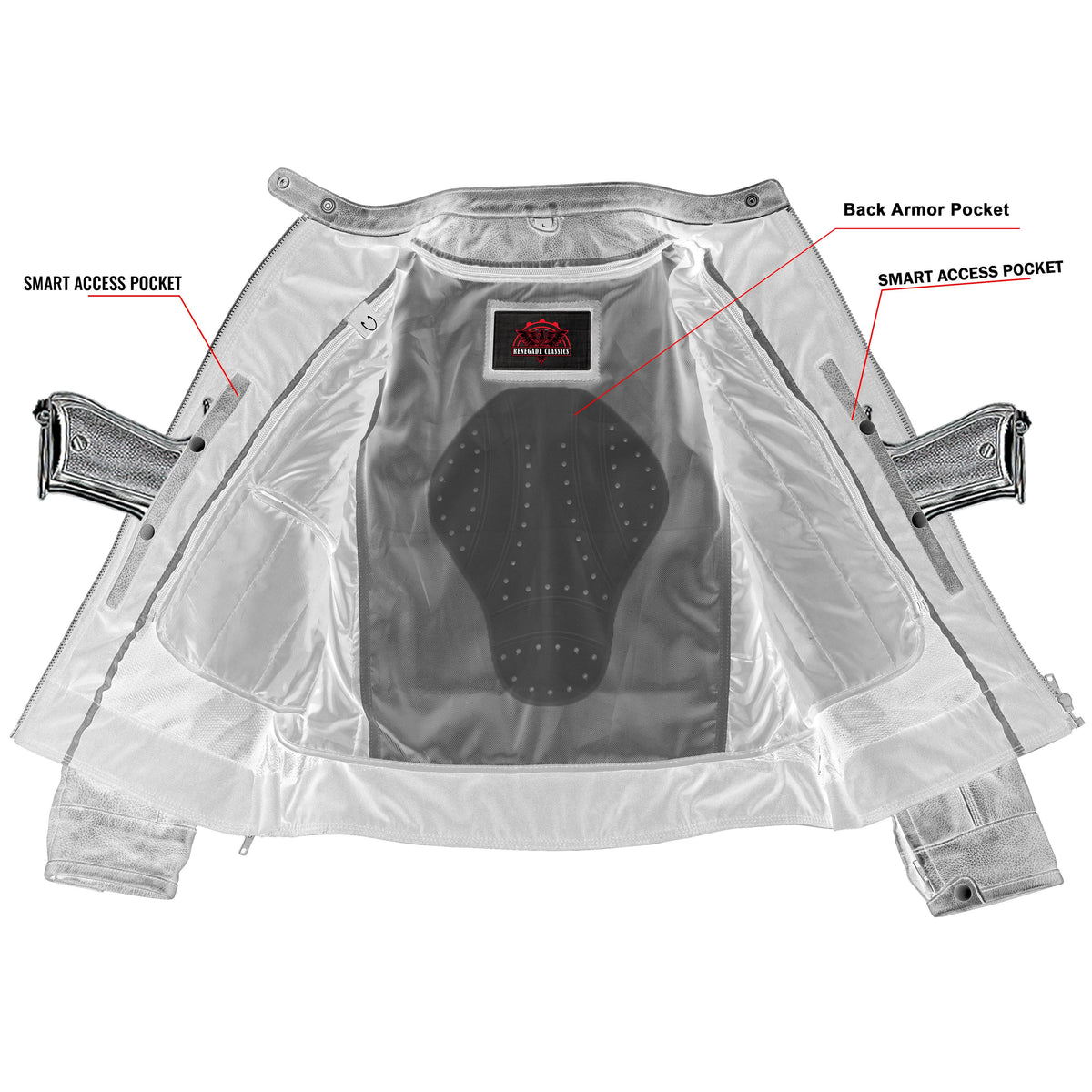 ASHBORNE Women’s Leather Motorcycle Jacket