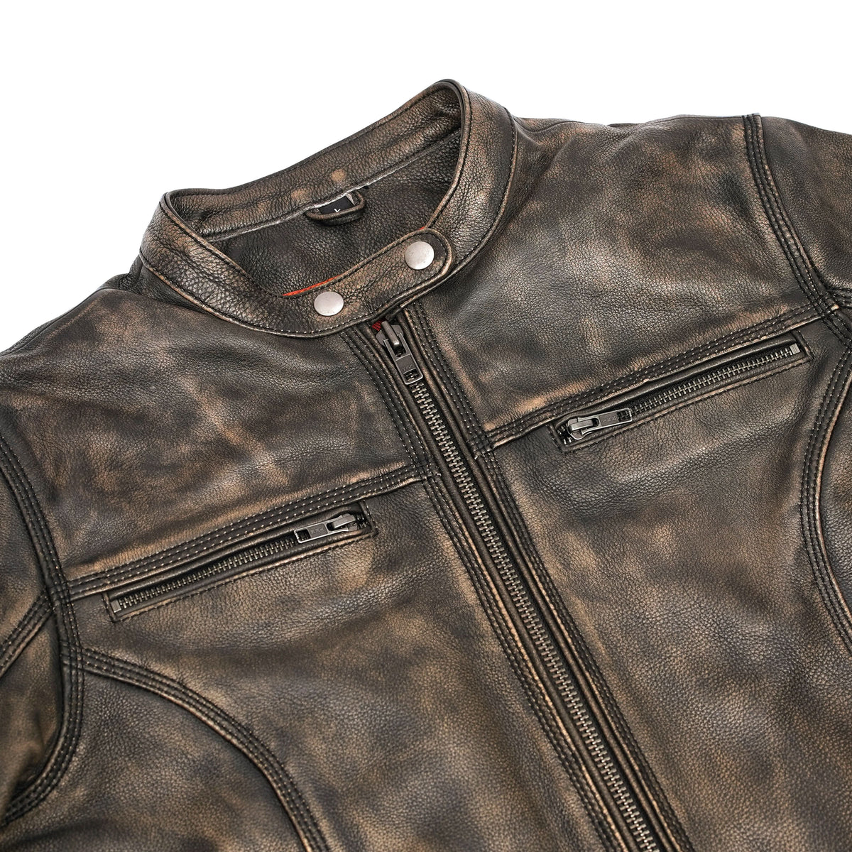 ASHBORNE Women’s Leather Motorcycle Jacket