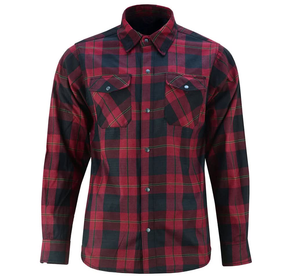 Alpha Check™ Men's Adventure Plaid Flannel Shirt - Red and Black