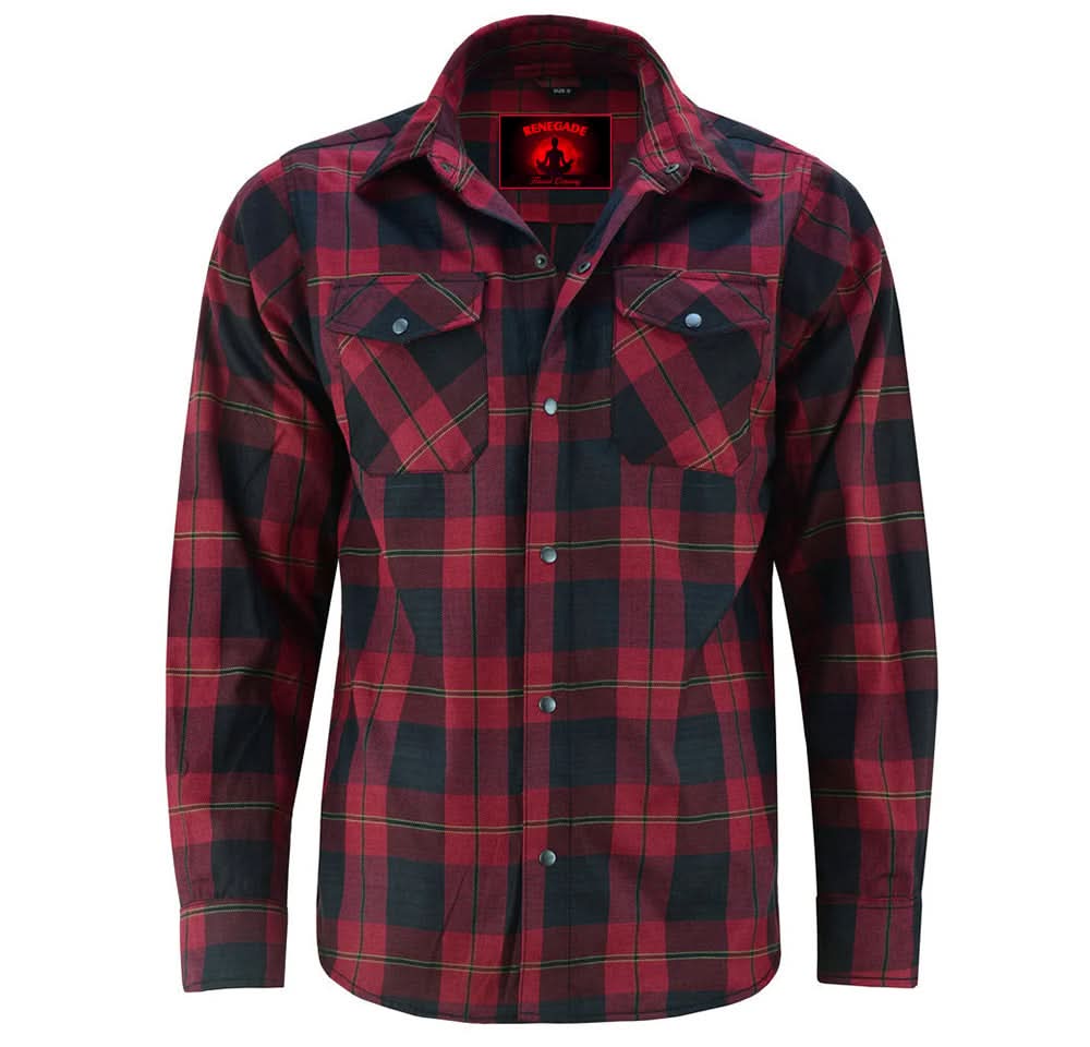 Alpha Check™ Men's Adventure Plaid Flannel Shirt - Red and Black