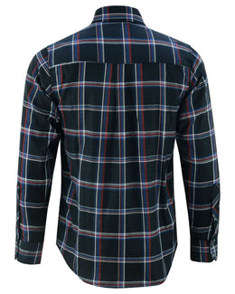 Alpha Check™ Men's Bold Plaid Flannel Shirt - Black, Red, and Blue