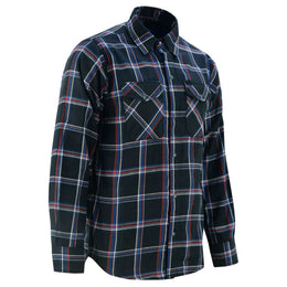 Alpha Check™ Men's Bold Plaid Flannel Shirt - Black, Red, and Blue