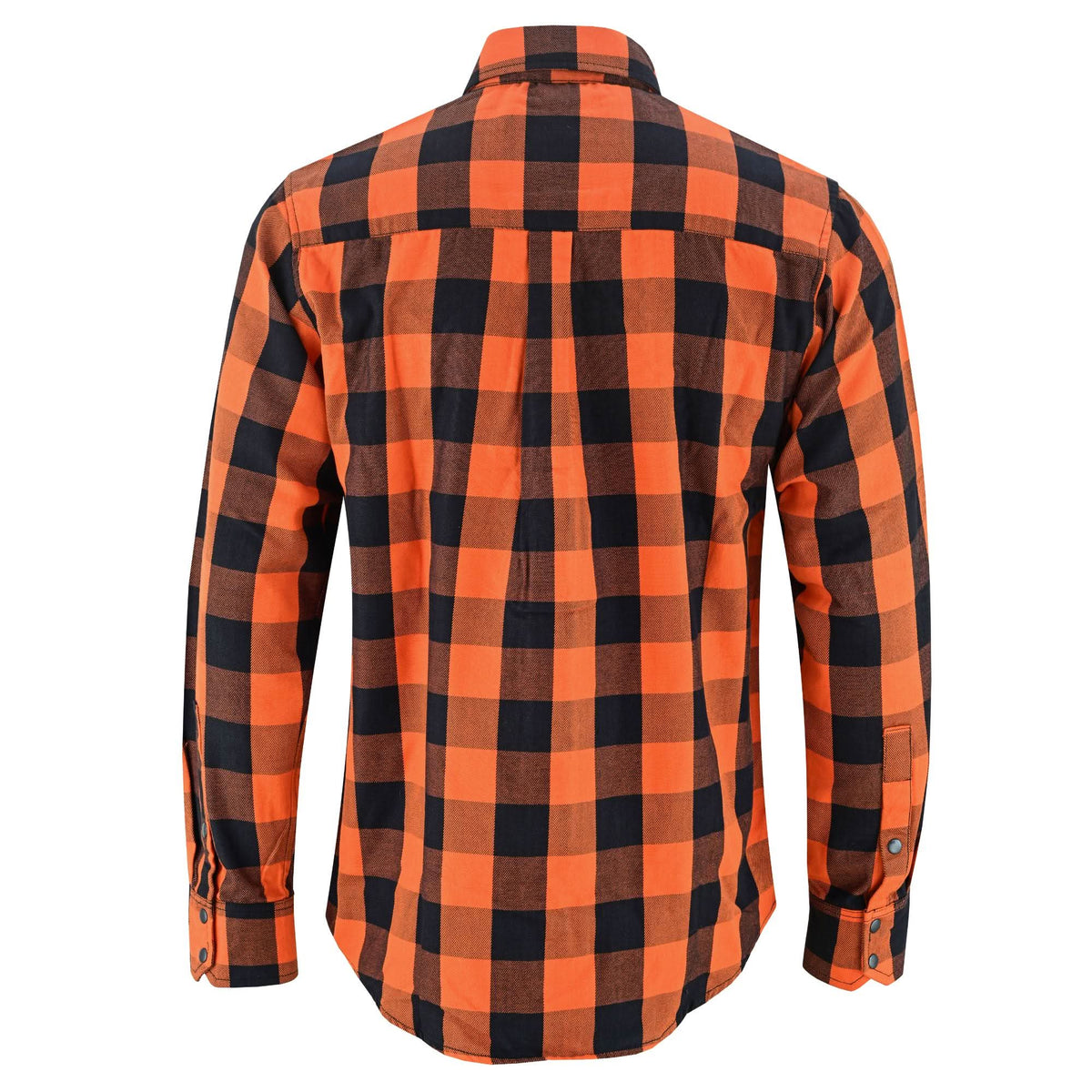 Alpha Check™ Men's Bold Plaid Flannel Shirt - Orange and Black