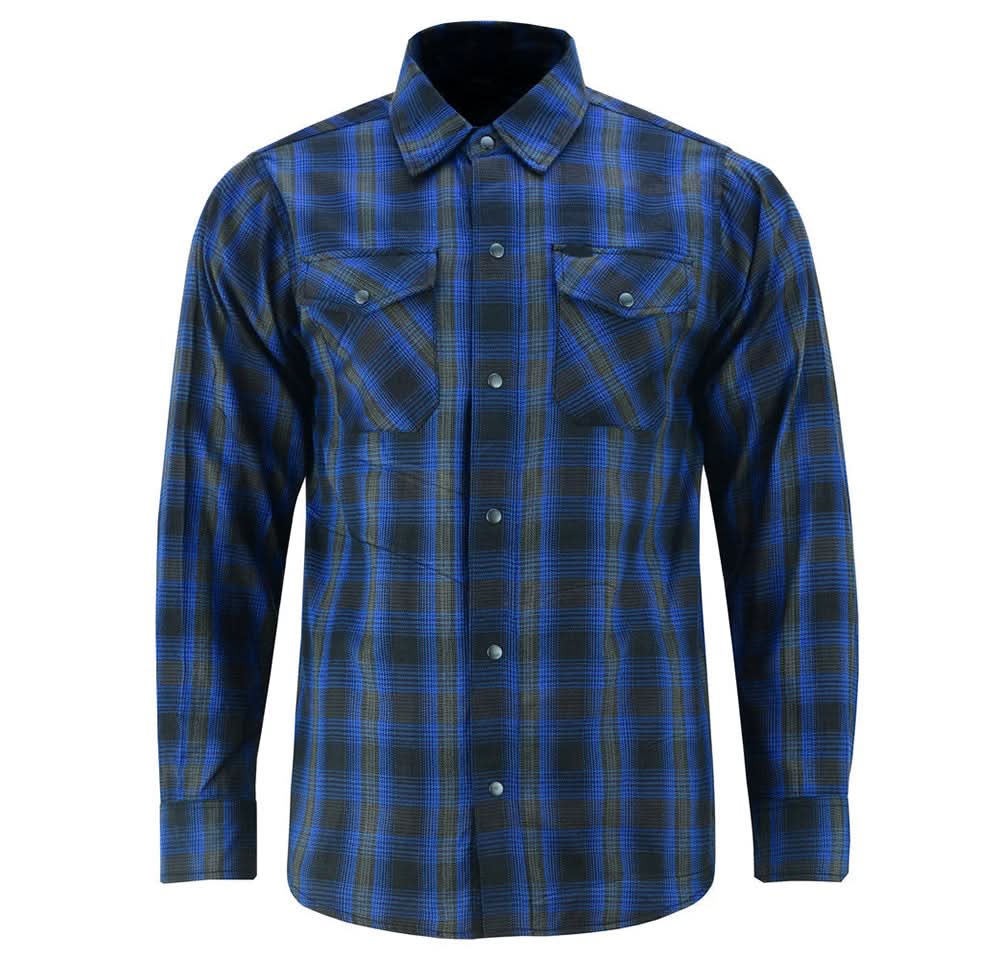Alpha Check™ Men's Daze Plaid Flannel Shirt - Blue and Black
