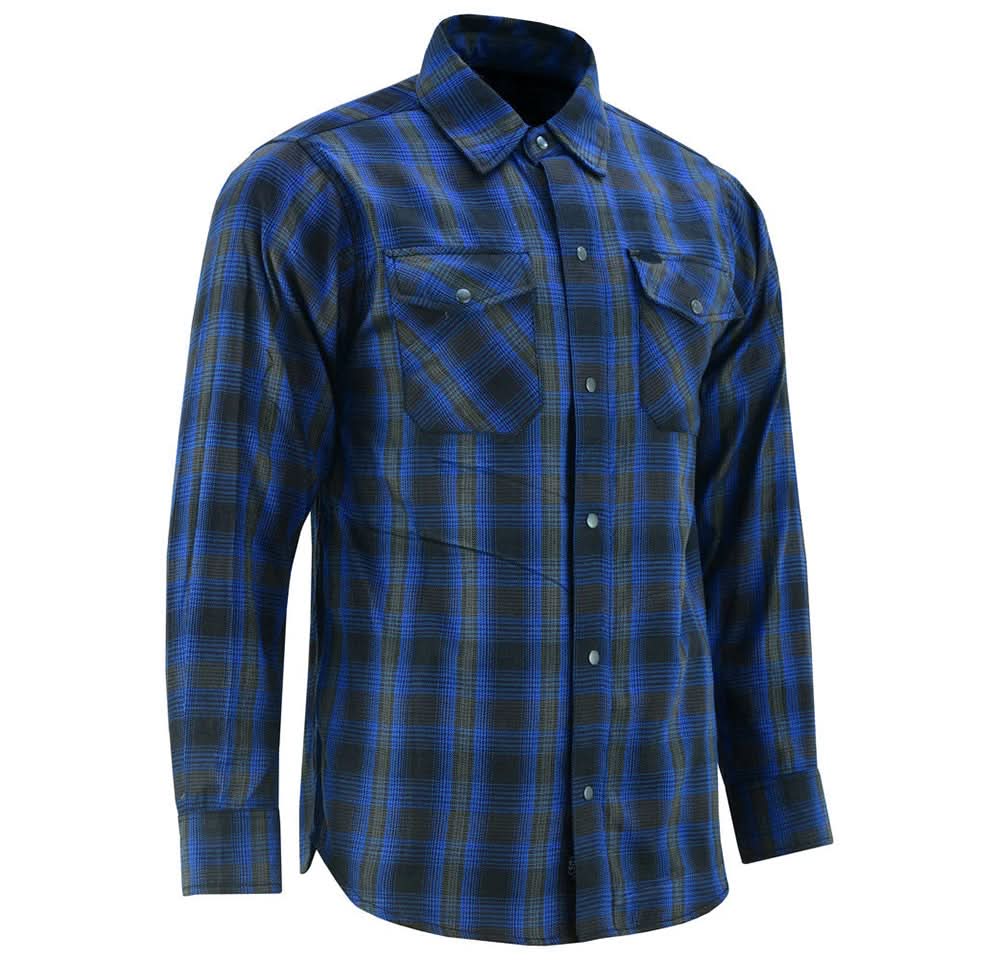 Alpha Check™ Men's Daze Plaid Flannel Shirt - Blue and Black