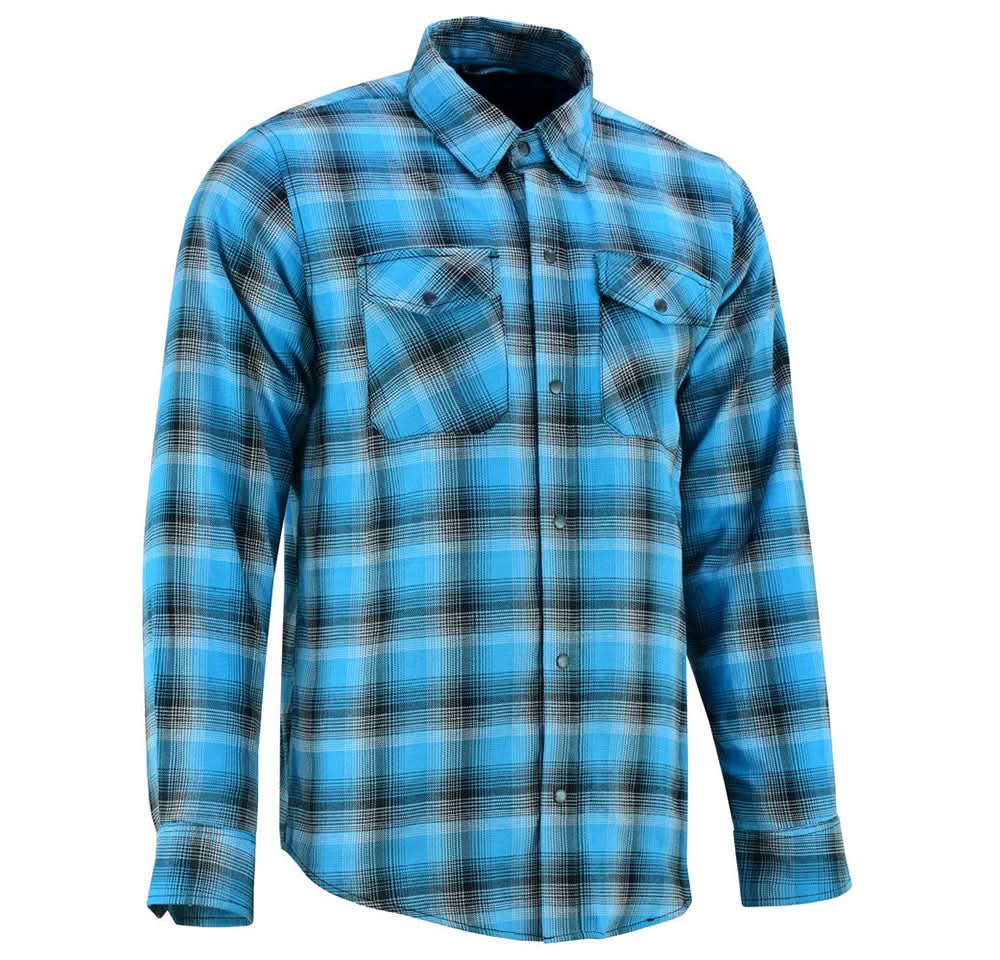 Alpha Check™ Skyline Edge Men's Blue and Black Flannel Shirt